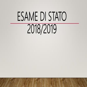 ESAME DI STATO 2018/2019