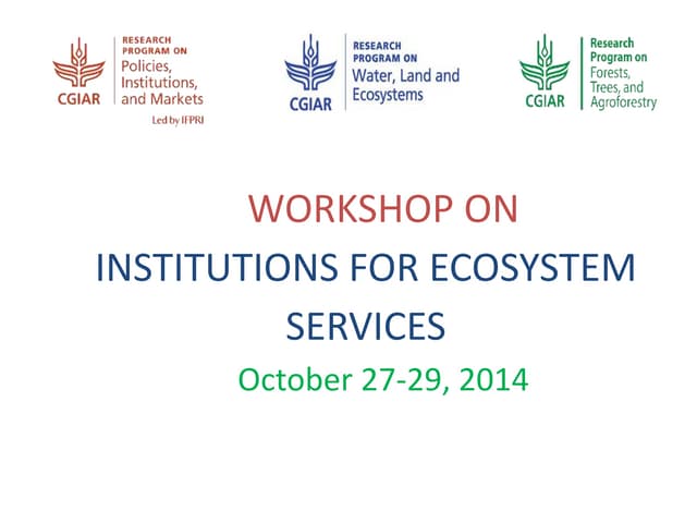 Institutions for Ecosystem Services