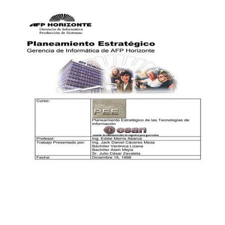 Esan Planeamiento estratégico AFP Horizonte  -informe