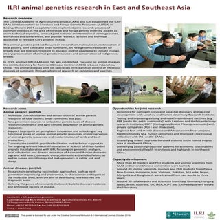  ILRI animal genetics research in E...