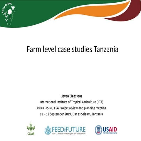 Farm level case studies Tanzania