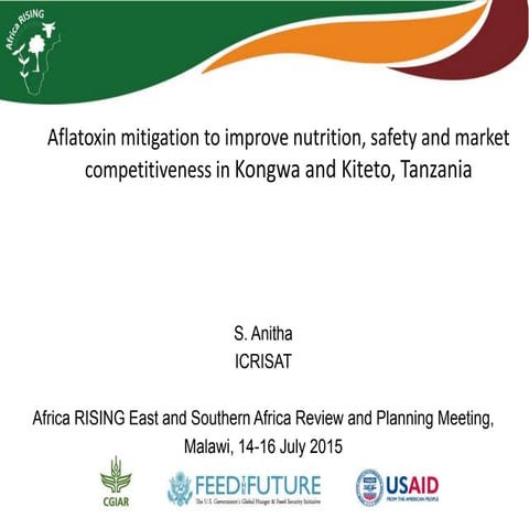 Aflatoxin mitigation to improve nutrition, safety and market competitiveness ...