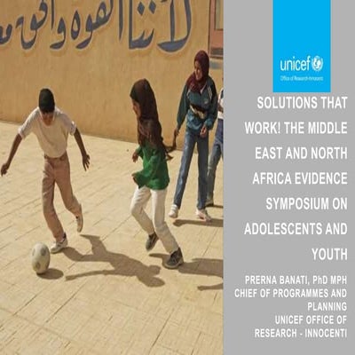 Solutions that Work! The Middle East & North Africa Evidence Symposium on Ado...
