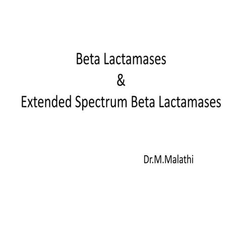 beta lactamases