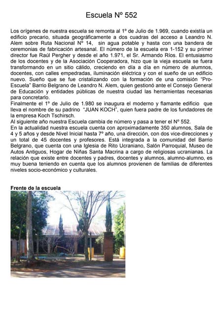 Escuela Nº 552