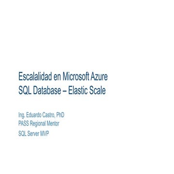 Escalabilidad en azure sql database con elastic scale