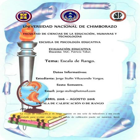 Escala de calificación o de rango 