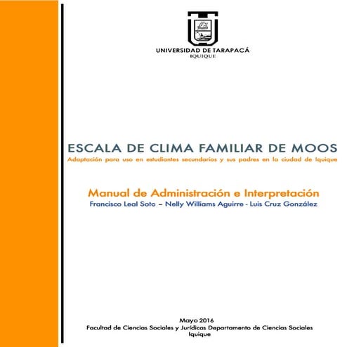 ESCALA DE EVALUACIÓN DE LA COHESIÓN Y ADAPTABILIDAD FAMILIAR - FACES ...