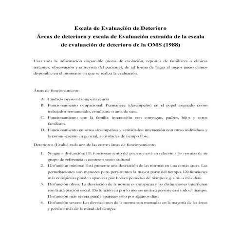 Evaluación de discapacidad de la OMS