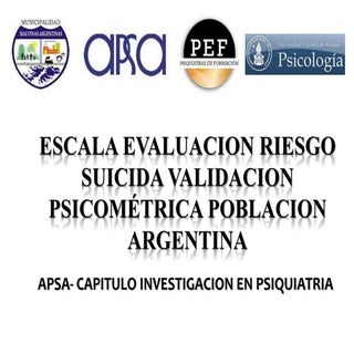 Escala de evaluacion del riesgo sui...