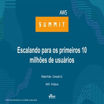 Escalando para os primeiros 10 milhões de usuários