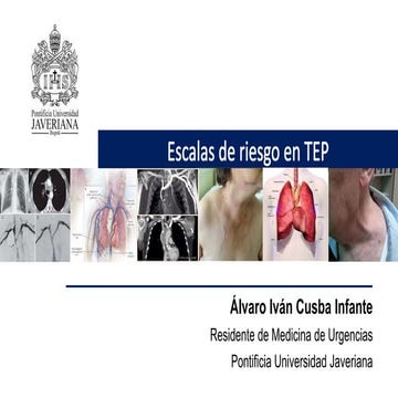 Escalas de riesgo en tromboembolismo pulmonar TEP | PPTX
