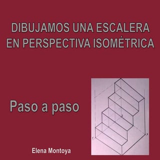 Escaleras en perspectiva isométrica.