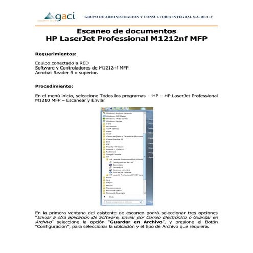 Escaneo de documentos en hp laser jet professional m1212nf mfp | PDF