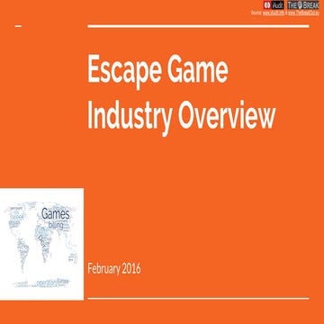 Real-Life Escape Game Industry overview YE2015