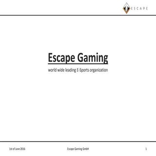 Escape Gaming: The Key Facts
