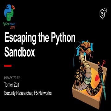 Escaping the python sandbox | PPT