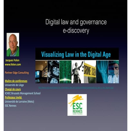 Digital documents & e-discovery 