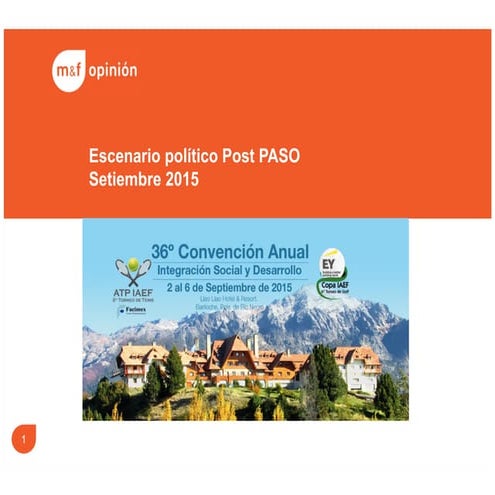 Escenario político post PASO Septiembre 2015