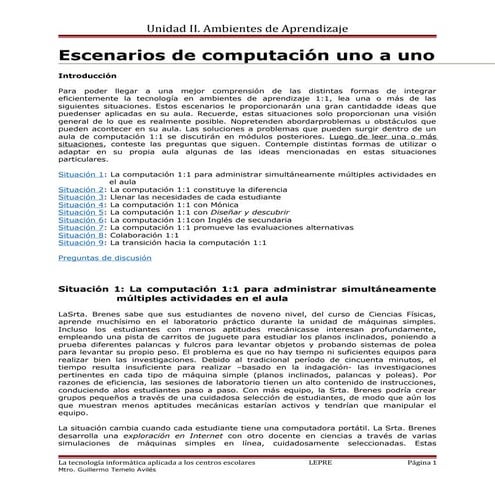 Escenarios de computación 