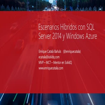 Escenarios híbridos con SQL Server 2014