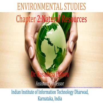 ENVIRONMENTAL STUDIES: Chapter 2:Natural Resources