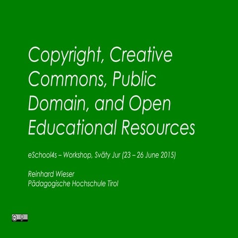 eSchool4s, copyright, creative commons, public domain, OER, short