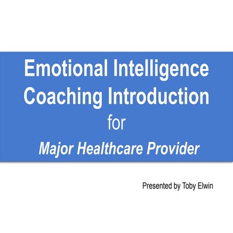 Emotional Intelligence coaching introduction