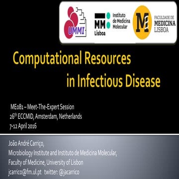 Computational Resources In Infectious Disease