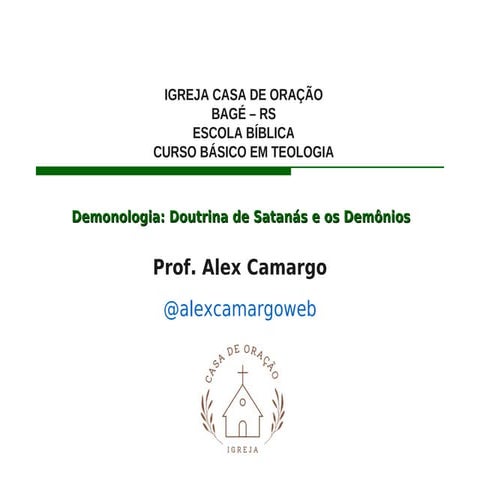 Escola Bíblica - Demonologia