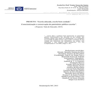 Projeto "Escola educada, escola bem...