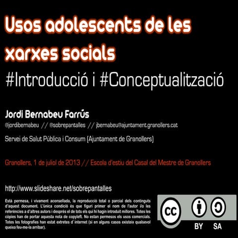 Usos adolescents de les xarxes socials: introducció i conceptualització