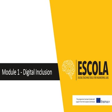 ESCOLA Module 1 Digital Inclusion