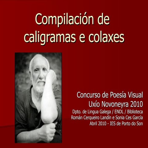 Escolma de caligramas e colaxes ies de porto do son