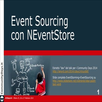 Event Sourcing con NEventStore