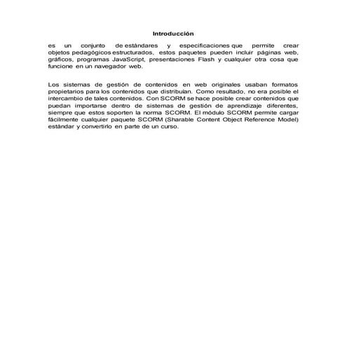 Escorm, que es, de que se trata; versiones.