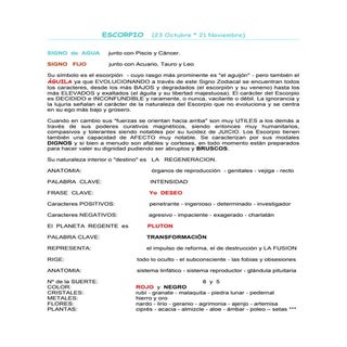 SCORPIO (23 Octubre - 21 Noviembre)