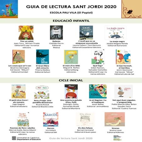 Guia de lectura - Sant Jordi 2020 
