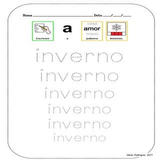 Escrever a palavra inverno