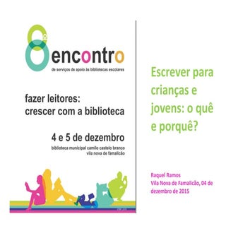 Escrever para crianças e jovens: o ...