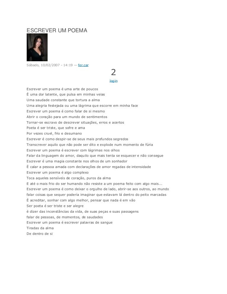 é Necessário Seguir Instruções Para Escrever Um Poema