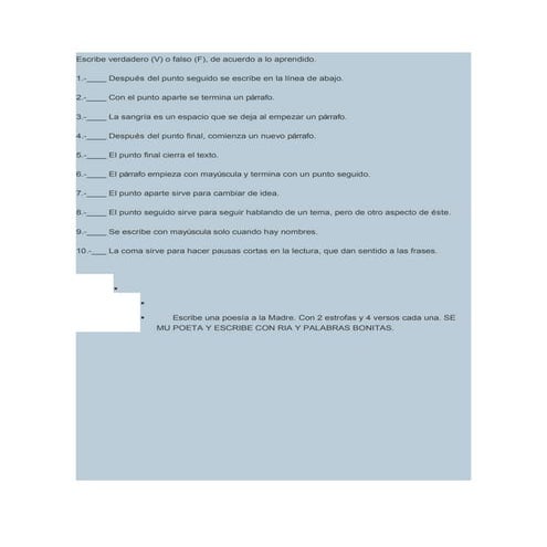 Escribe verdadero o falso oscar aguilera