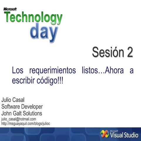 Escribiendo Código con Visual Studio Team System