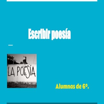 Escribir poesías II