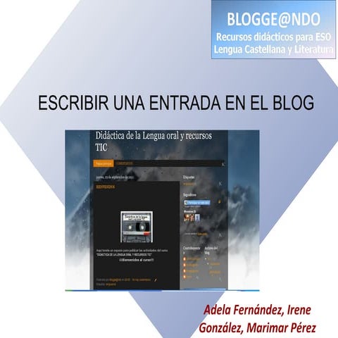 Escribir una entrada en un blog de Blogger
