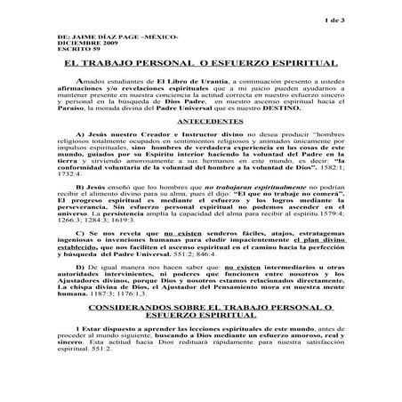 Escrito 59 el trabajo o esfuerzo personal