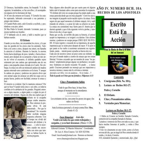 ESCRITO ESTA EN ACCIÓN. LA VIDA DE CORNELIO Y PEDRO.  HECHOS 10:1-27. (HCH. N...