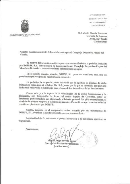 Escrito poveda Playas del Vicario