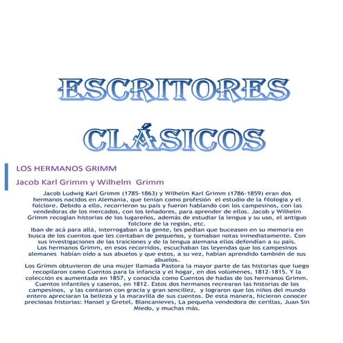 Escritores Clásicos