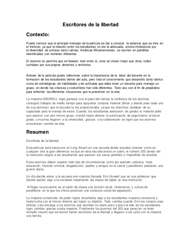Escritores De La Libertad